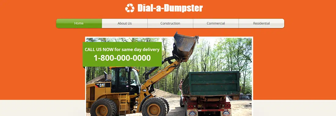 Dumpster Website Template _ WIX