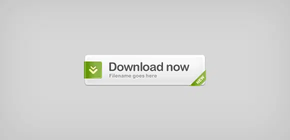 Download button white color with green ribbon