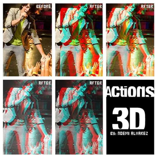 Action 3D Photoshop Action