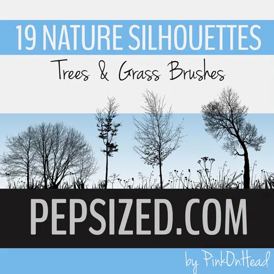 Nature Silhouettes Photoshop Brushes Packs