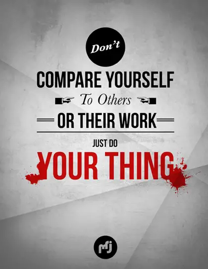 Compare Yourself Motivational Poster