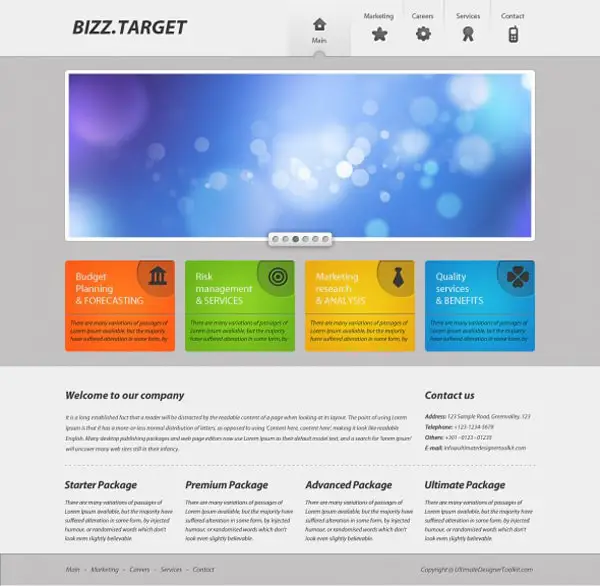 Create a Colorful Business Web Layout