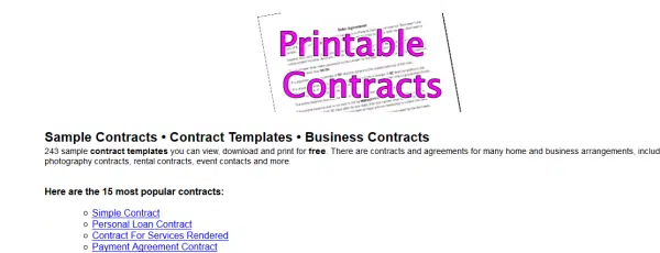 printablecontracts