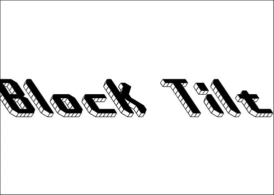Block Tilt 3D font