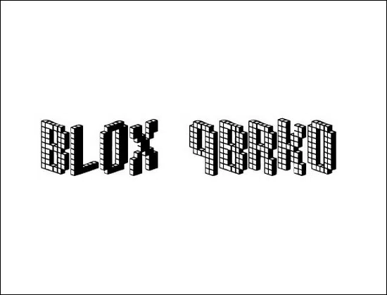 Blox 3D font