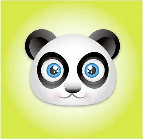 Create a Cute Panda Bear Face Icon