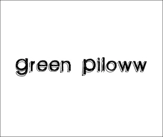 Green Piloww 3D font