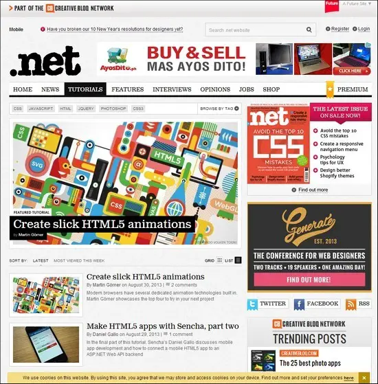 Net Magazine online web design courses tutorials