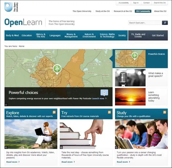 Open Learn online web design courses tutorials improving your web design
