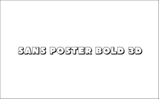 Sans Poster Bold 3D font