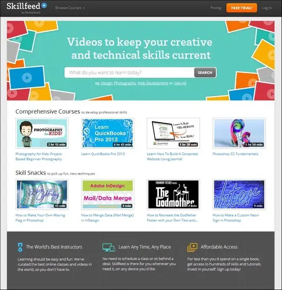Skill Feed online web design courses tutorials