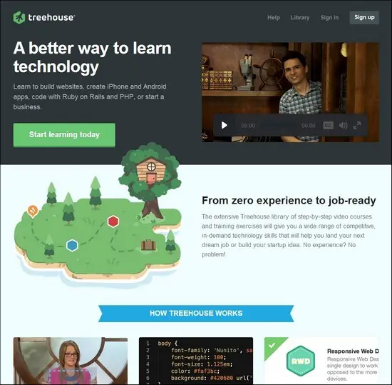 TreeHouse online web design courses tutorials