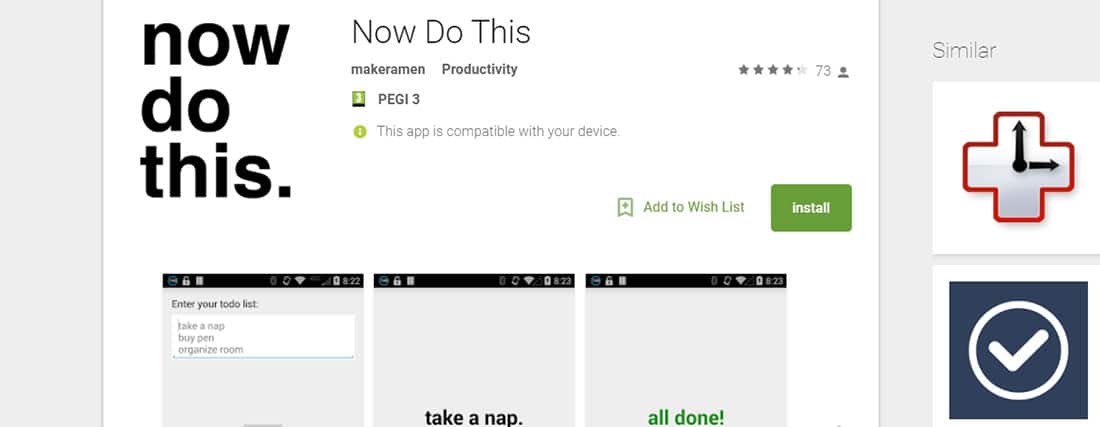 Now Do This Productivity Android Apps