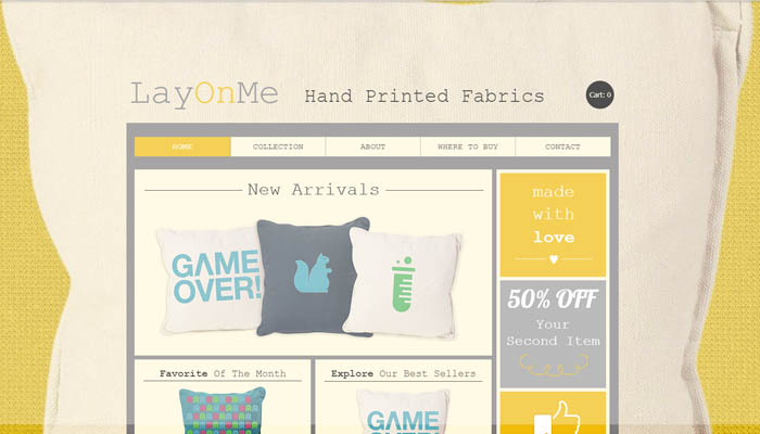 Big Fat Pillows wix website template