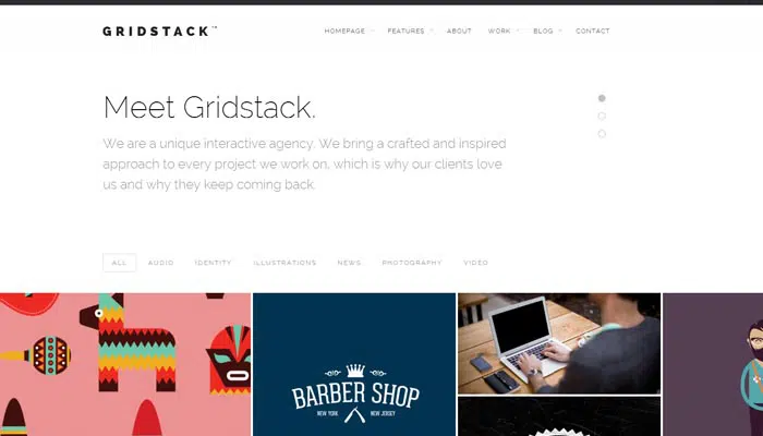 GridStack Responsive Agency WordPress Theme