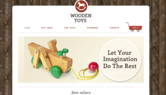 Wooden Toys wix website template