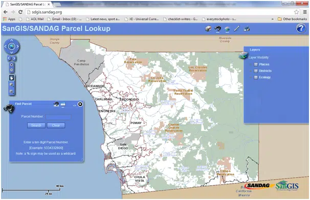 sangis parcel lookup Interactive Maps