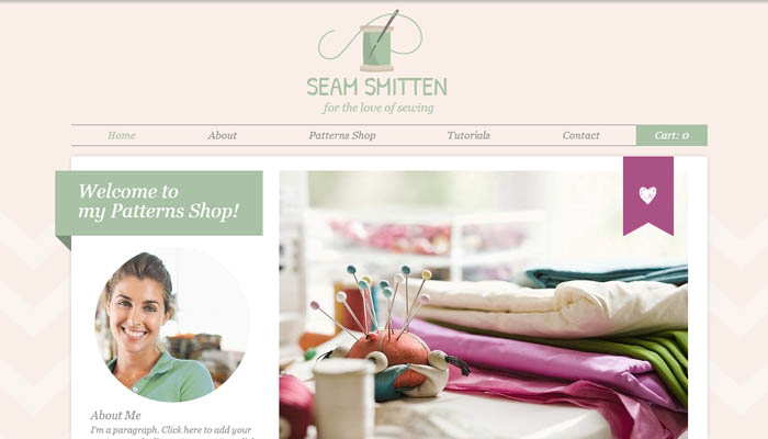 sewing wix website template