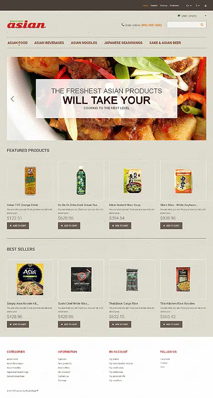 Asian Grocery User-Friendly PrestaShop Templates