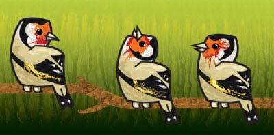Create Textured European Goldfinch Characters