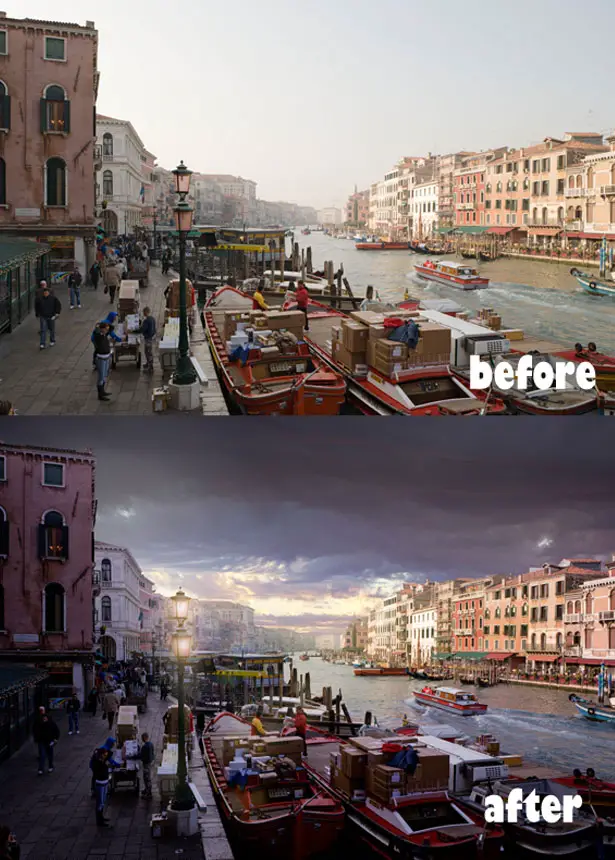 Drama in Venice surreal Photoshop tutorials
