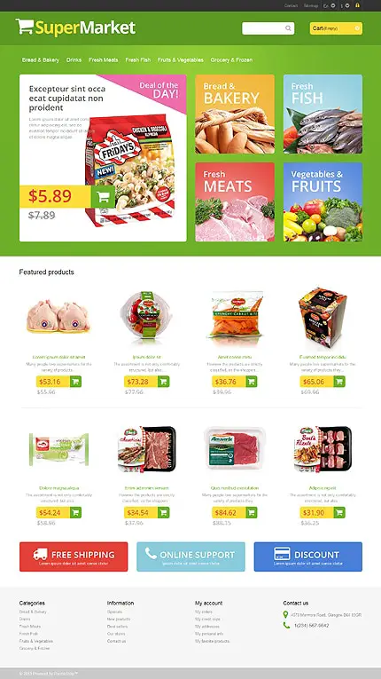 Supermarket PrestaShop Template
