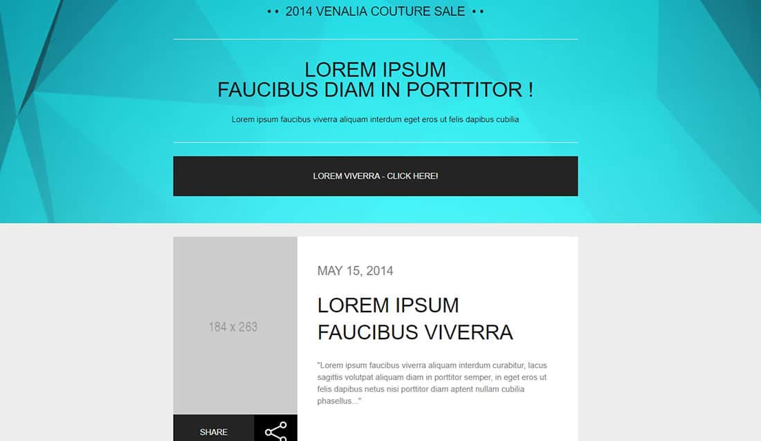Venalia - email newsletter template