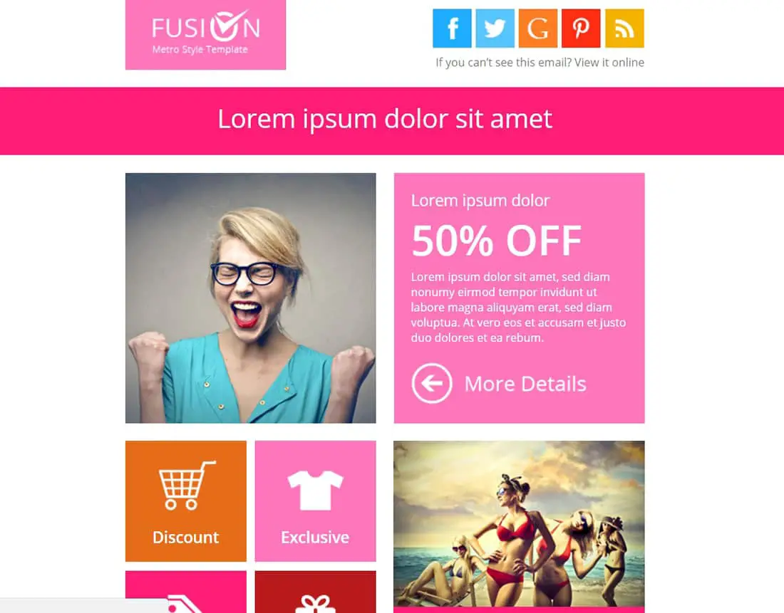 fusion - email newsletter template
