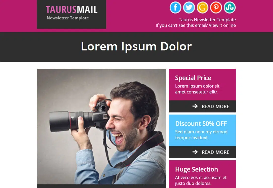 Taurus - responsive html email template