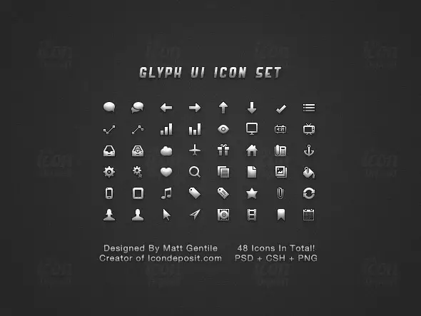 Glyph UI Icon Set