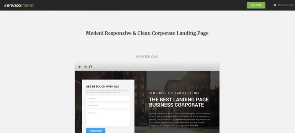 Medeni Responsive & Clean Corporate Landing Page