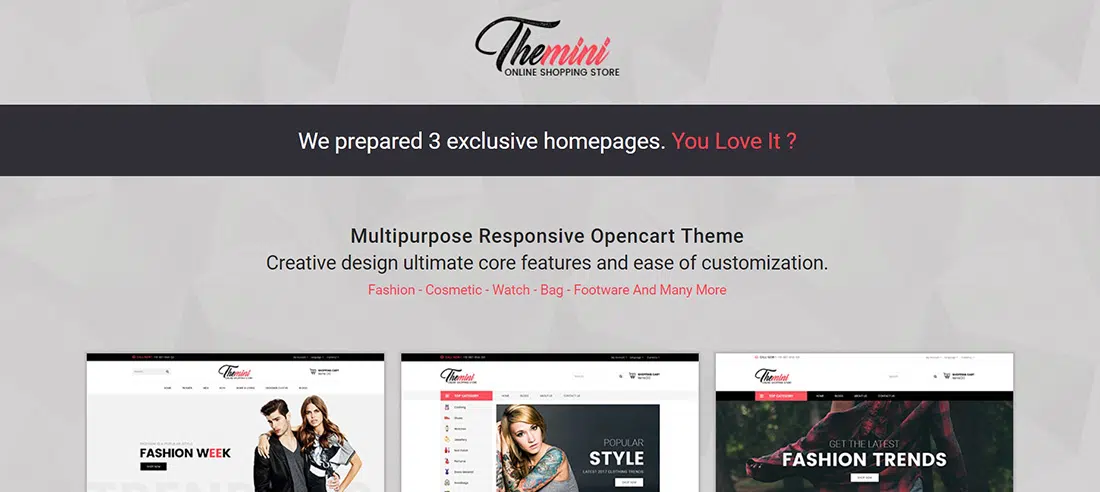 Themini - Multipurpose Responsive Fashion Opencart Theme