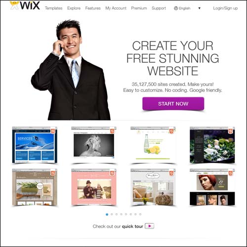 WiX Free Online Website Builders
