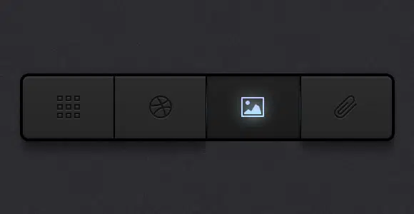 Dark switch buttons PSD