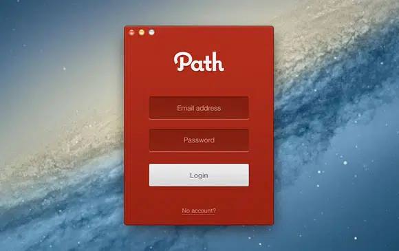 Path login free PSD