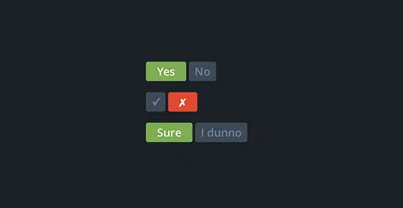 Pure CSS flat switches Free CSS Buttons