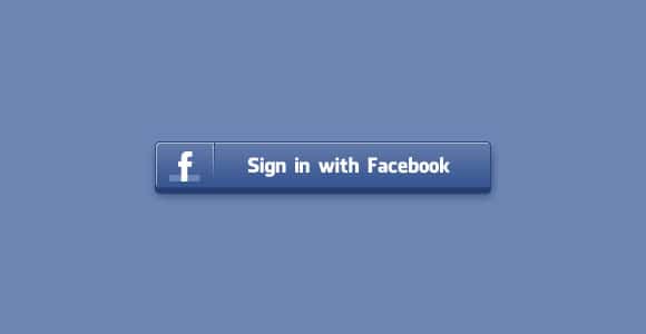 Sign in Facebook PSD button