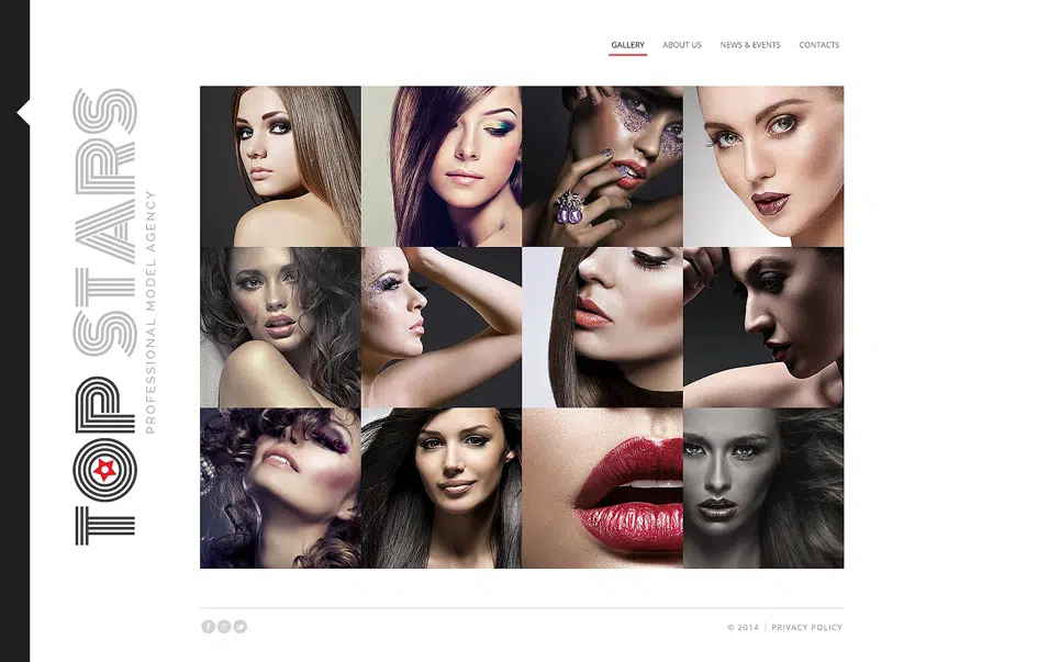 Model Agency Website Template