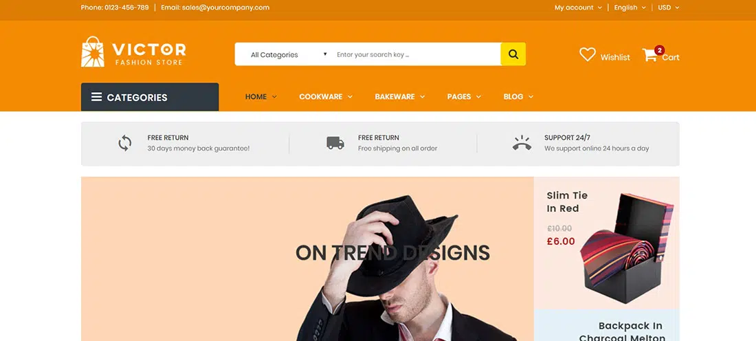 Victor Fashion Retail Website Themes