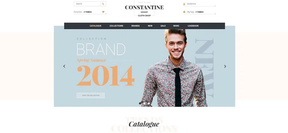 Constantine Fashion Retail Website Themes