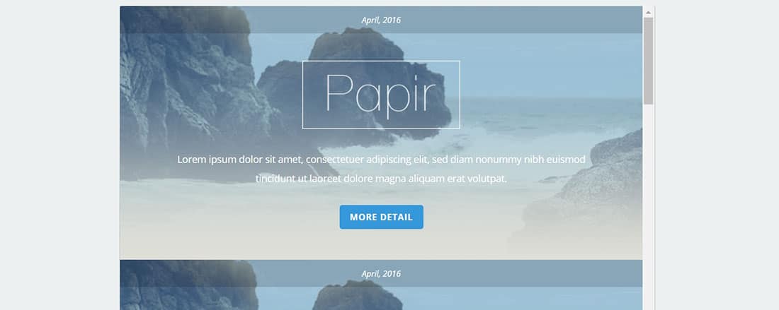 papir Best Newsletter Templates for MailChimp