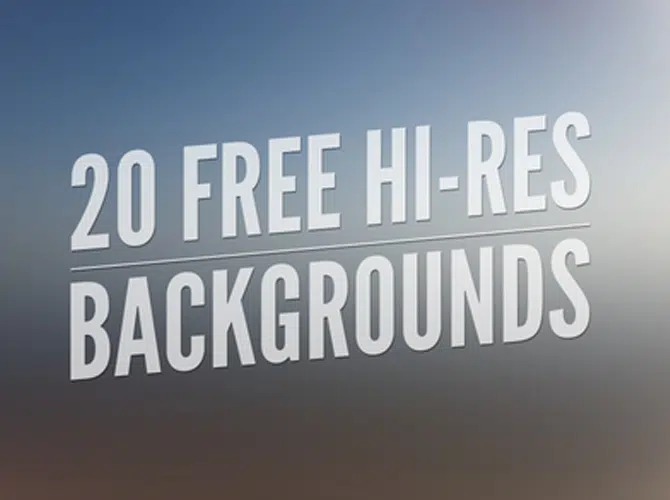 20 Free Hi-Res Backgrounds