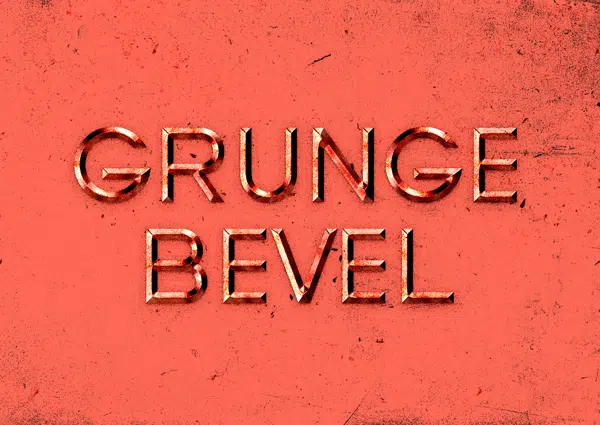 Grunge Bevel Text Effect