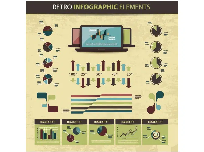 Retro infographic Elements