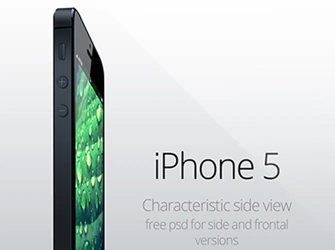 Side View iPhone 5 Free PSD
