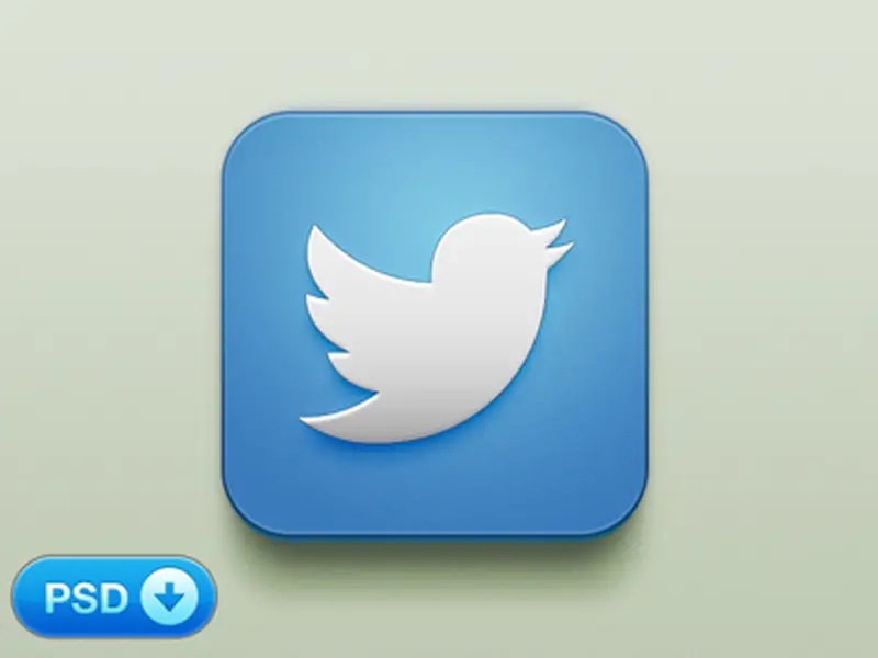 Beautiful Twitter iOS Icon [+PSD]