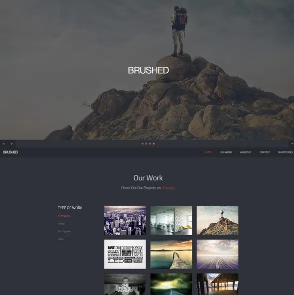 Brushed Responsive One Page Template