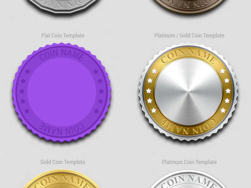 Crypto Currency Coin Design Template Freebie