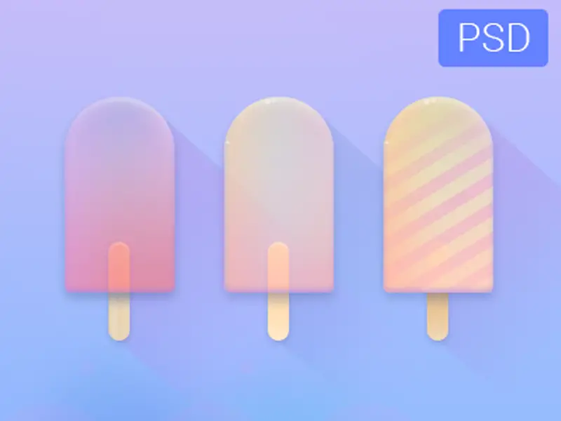 Ice Creams Free PSD