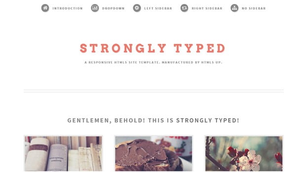 Strongly Typed Free Responsive HTML5 Templates